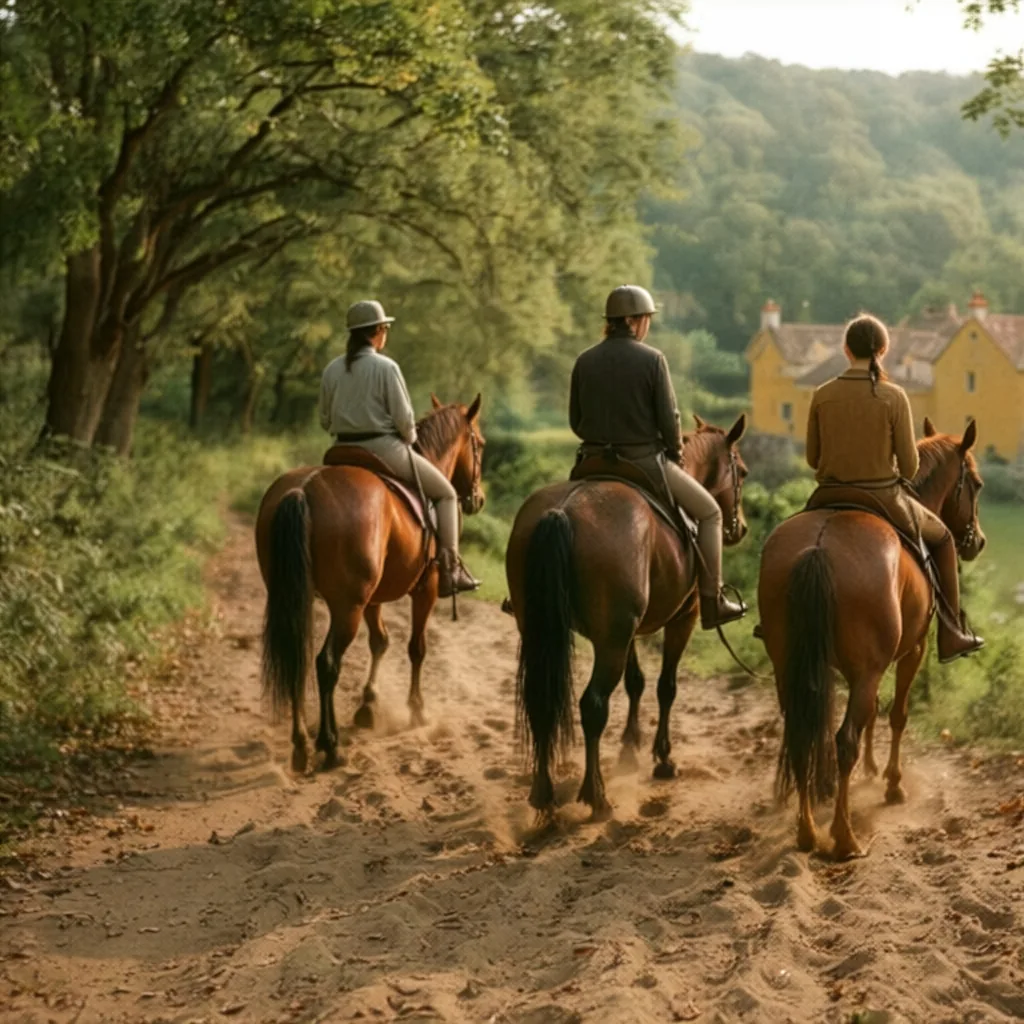 Balade à cheval en Dordogne, autour de Pays de Belvès