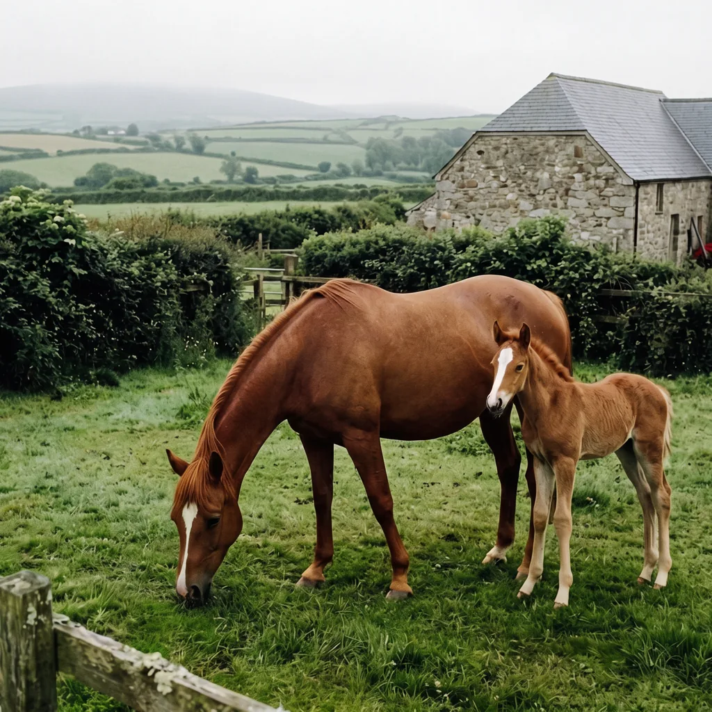 Élevage de chevaux au Au Bos Cheval Rouge, Pays de Belvès