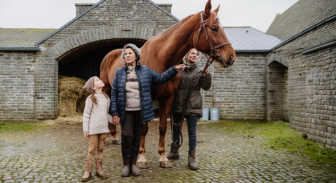 L'équipe du Au Bos Cheval Rouge, centre équestre à Pays de Belvès